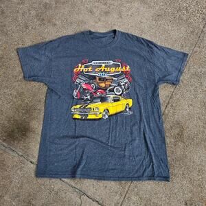 Vtg HOT AUGUST NIGHTS Classic Cars Graphic Lewiston Idaho Car Club T Shirt XL